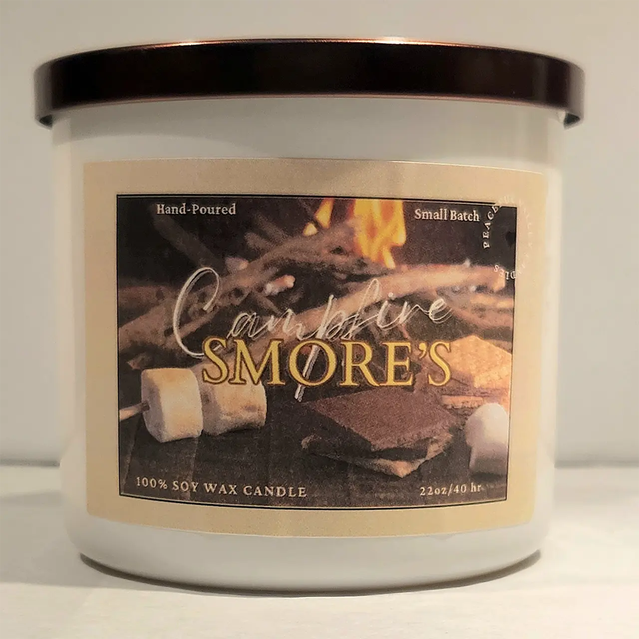 Campfire Smores candle by Peaceful Valley Candle Co.