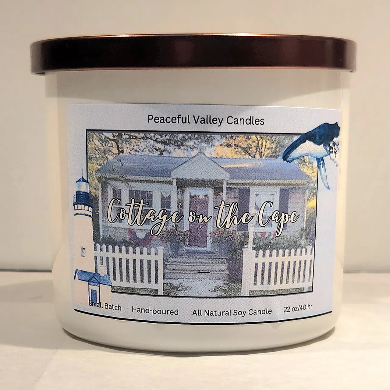 Cottage on the Cape candle by Peaceful Valley Candle Co.